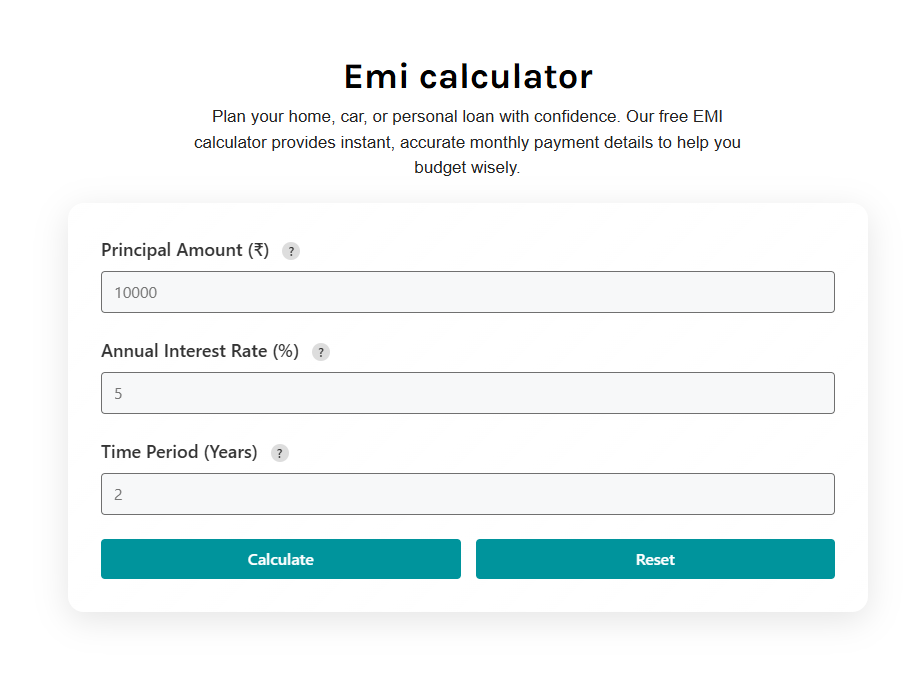 Emi Calculator